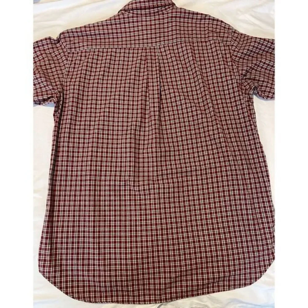 J. Crew Mens XL Tall Red Plaid Button Down Long Sleeve Shirt‎ Pocket